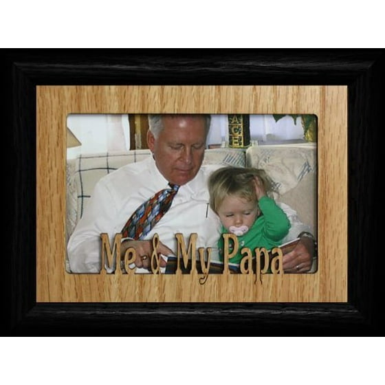 Me My Papa Landscape Picture Frame Holds A 4x6 Or Cropped 5x7 Photo Wonderful Gift Idea For From Grandchild Black
