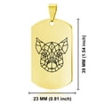 thumbnail image 2 of Stainless Steel Geometric Polygon Pig Animal Dog Tag Keychain Circle Ring, 2 of 2