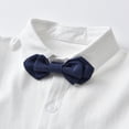 thumbnail image 7 of LAPAKIDS Baby Toddler Boy Formal Outfits Gentleman Suit Set Shirts & Vest & Pants & Bow Tie 4PCS 9-12 Months, 7 of 7