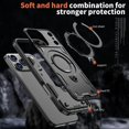 thumbnail image 4 of MYKOMI Magnetic Case for iPhone 17 Pro Max,Military Grade Protection Heavy Duty Shockproof with Rotating Ring Kickstand Case Cover for iPhone 17 Pro Max, 4 of 6
