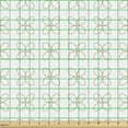 thumbnail image 2 of Floral Upholstery Fabric by the Yard, Abstract Illustration Clovers Motif in Periodic Design and Monochrome Style, Decorative Fabric for DIY and Home Accents, Dark Tan and White by Ambesonne, 2 of 5