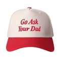 thumbnail image 2 of Go Ask Your Dad Embroidered Trucker Hat Color Blocked Adjustable Snapback Unisex Statement Cap for Everyday & Travel, 2 of 8