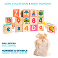 thumbnail image 4 of Quokka Wooden Alphabet Puzzle Blocks for Toddlers Ages 1-4 - Montessori Preschool Learning Toy, 4 of 9