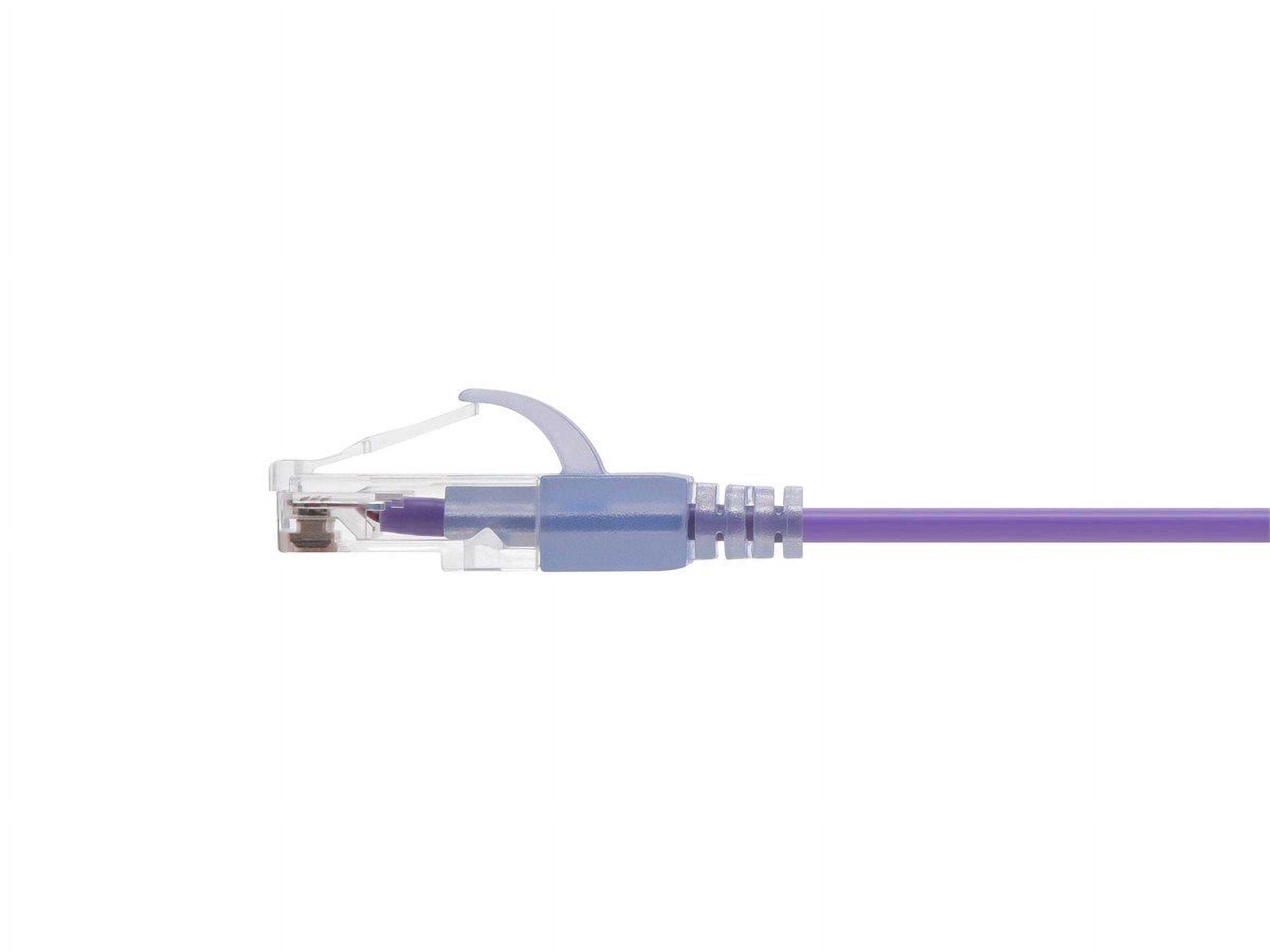 Monoprice Cat6A Ethernet Patch Cable - 10 Feet - Purple (10 Pack) Snagless RJ45 550Mhz UTP Pure Bare Copper Wire 10G 30AWG - SlimRun Series