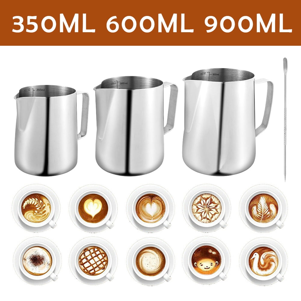 12oz Stainless Steel Frothing Pitcher Latte Art Milk Coffee Tea Jug Foam Cup