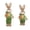 Green-5B-clearacne, variant on WWG Easter Cute Stretchy Long Leg Rabbit Doll Ornament Adjustable Height Figurine for Tabletop Mantel Home Spring Holiday Decor Soft Fabric Bunny Decoration