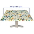 thumbnail image 5 of Square Fitted Elastic Edge Table Cloths, Abstract Colorful Leaves Flower Plant Polyester Table Cover, for Indoor Holiday Family Banquet and Outdoor Patio Use, Fit for 34" x 34"Square Table, 5 of 5