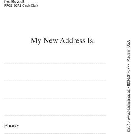 2pcs Change of Address POSTCARDS, I've Moved! (Pack of 20) Moving Announcements FPC519CAS-20
