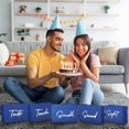 thumbnail image 7 of 5 Senses Gift Bags for Him Her with Ribbon Handles Sight Smell Touch Taste Sound Paper Gift Bags for Men Women Birthday Valentine Wedding Anniversary Party(Blue,12.6 x 8.7 x 4 Inches), 7 of 7