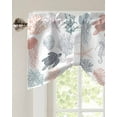 thumbnail image 3 of Tie Up Valance Curtain for Kitchen,Watercolor Undersea Life Coral Turtle Rod Pocket Short Curtains Adjustable Tie-Up Shade Valances,Marine Starfish Shell on White Window Treatment for Living Room, 3 of 8