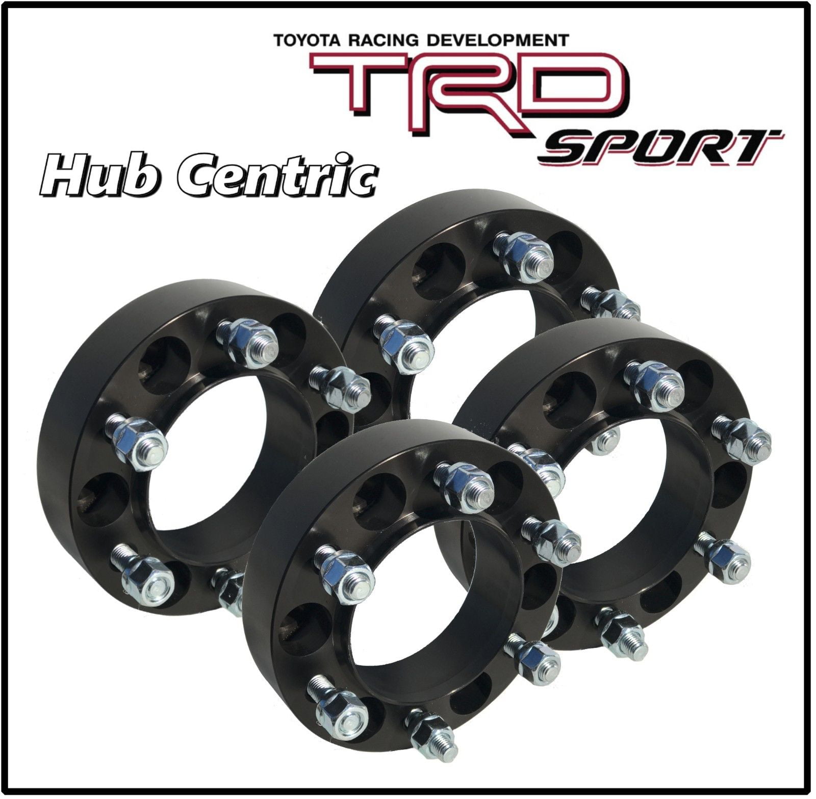 4 Pc Toyota 1.25" Thick Hub Centric Wheel Spacers Tacoma Tundra 4 Runner Black