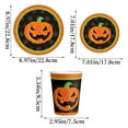 thumbnail image 3 of Darzheoy 10 Pcs Halloween Party Dinnerware Set Orange Black Pumpkin Themed Paper Dinner Plates Cups Halloween Disposable Tableware Party Supplies for Spooky Themed Party, 3 of 7
