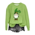 thumbnail image 2 of Craaazy Women's St Patricks Day Sweatshirts Casual Loose Round Neck Long Sleeve Tops with Comfy Shamrock Prints, 2 of 4