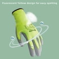 thumbnail image 3 of ANDANDA 24 Pairs Safety Work Gloves, Seamless Knit Gardening Work Gloves with PU Coated for Men & Women, Warehouse, Fluorescent Yellow, Size XL, 3 of 8