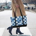 thumbnail image 4 of FORMRS Laptop Tote Bag for Women with 15.6" Computer Compartments Handbag, Blue and Gray Plaid Pattern, 4 of 7