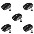 thumbnail image 2 of bedienty Computer 2.4Ghz Wireless Optical Mouse with USB Receiver Low Latency 6 Buttons Plastic Gaming Mice DPI Adjustable Matte Black 5Set, 2 of 6