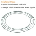 thumbnail image 3 of Unique Bargains 12' Metal Wire Wreath Frame Christmas Holiday Form Hanger, Green 2 Pack, 3 of 5