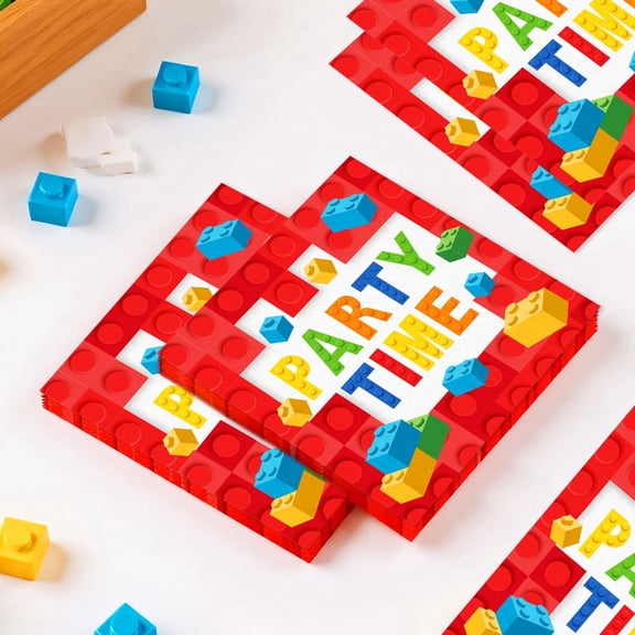 PARTY TIME Themed Party Napkins, 40 Pieces, Disposable Decorative and Practical Napkins, Suitable for Birthday Celebrations