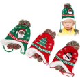 thumbnail image 4 of Childrens Christmas Hats, Santa Knitted Hats, Snowflake Pattern Christmas Hats, Youth Christmas Hats, Knitted Christmas Hats, Handmade Knitted Christmas Hats, Autumn and Winter Hats, 4 of 8