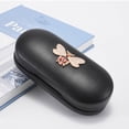 thumbnail image 3 of Minnieouse Kit de viaje compacto para gafas, estuche de PU con compartimentos para organizador de gafas de repuesto Cadenas y cordones para anteojos tipo+3, 3 of 6