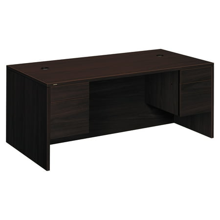 Mahogany Office Wardrobe - HON 10500 Series 3/4-Height Double Pedestal Desk, 72w x 36d x 29-1/2h, Mahogany
