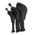 thumbnail image 1 of 3Pcs Mesh Golf Head Cover, Long Neck Golf Headcover Guard , Black, 1 of 10