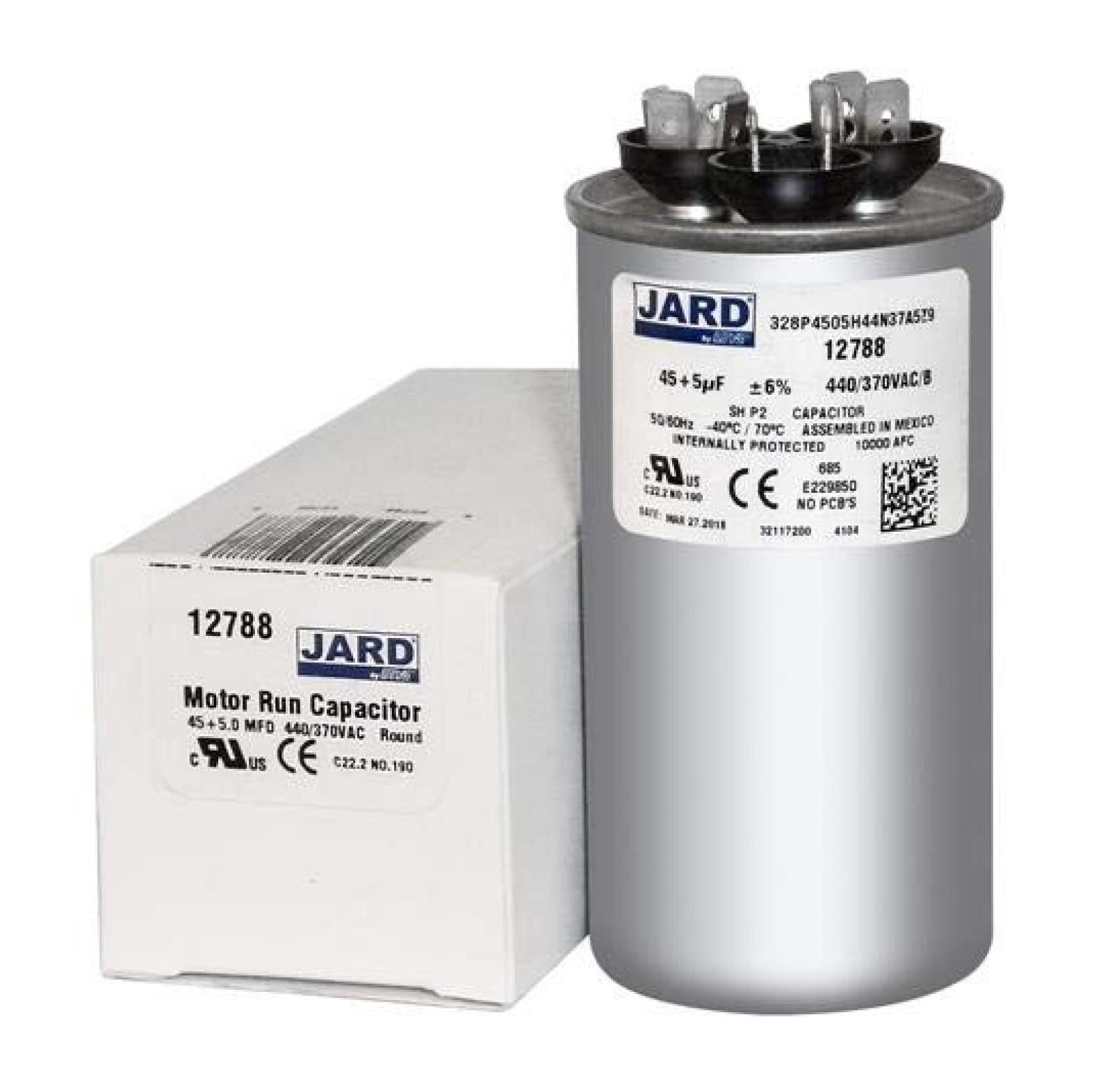 Goodman CAP050450440RTP 45 + 5 /Mfd 370/440 VAC Replacement