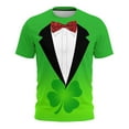 thumbnail image 1 of Xuyuer Women's St. Patrick's Day Printed Round Neck Solid Color Short Sleeve Casual Loose Top, Holiday Graphic Tee for Festival Celebration, Party Outfits and Irish Pride Apparel, 1 of 8