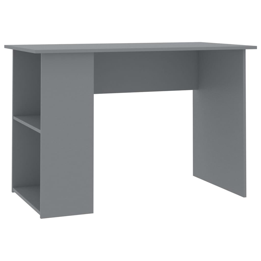 Kepooman Modern Computer Desk, Small Writing Desk with Two Storage Shelves for Bedroom, Dark Gray Kepooman Modern Computer Desk, Small Writing Desk with Two Storage Shelves for Bedroom, Dark Gray
