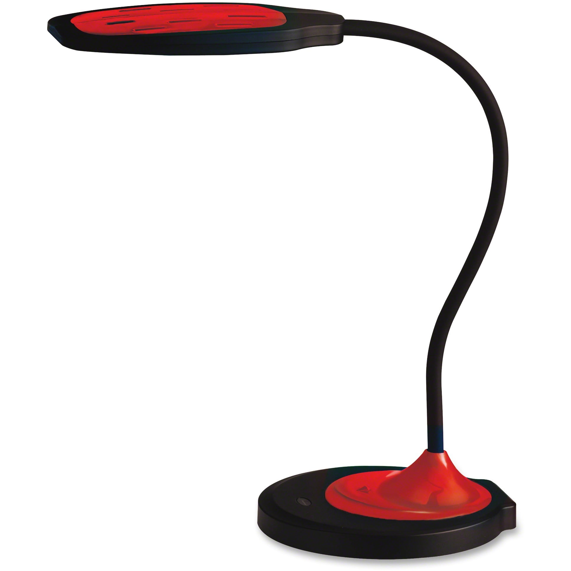 Lorell, LLR21598, USB Charger LED Table Lamp, 1 Each, Red