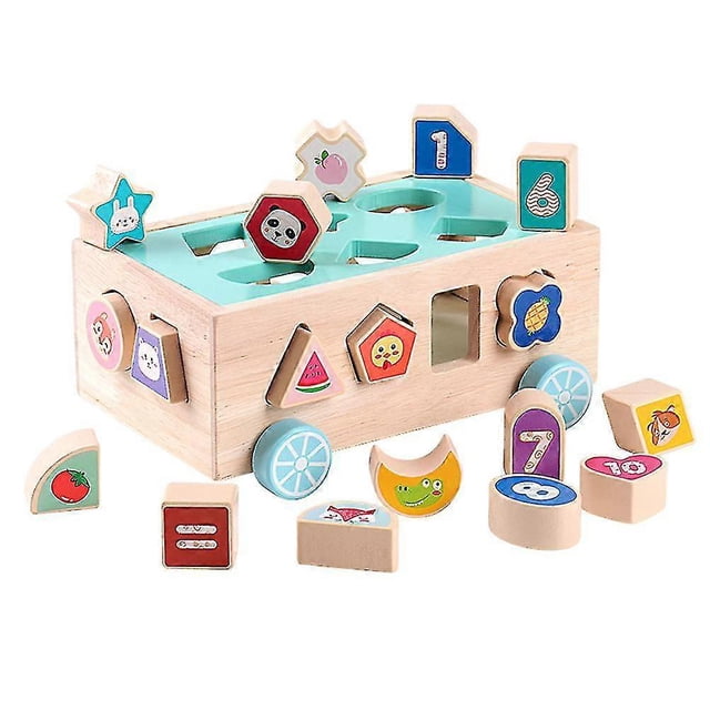 1 Set Preschool Building Block Educational Cognitive Toy Solid Wood Matching Toy