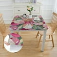 thumbnail image 2 of HAOXIT Pink Foot Flower Table cover, Seasonal Kitchen Dining Table Decoration for Home Party Decor 46*46, 2 of 8
