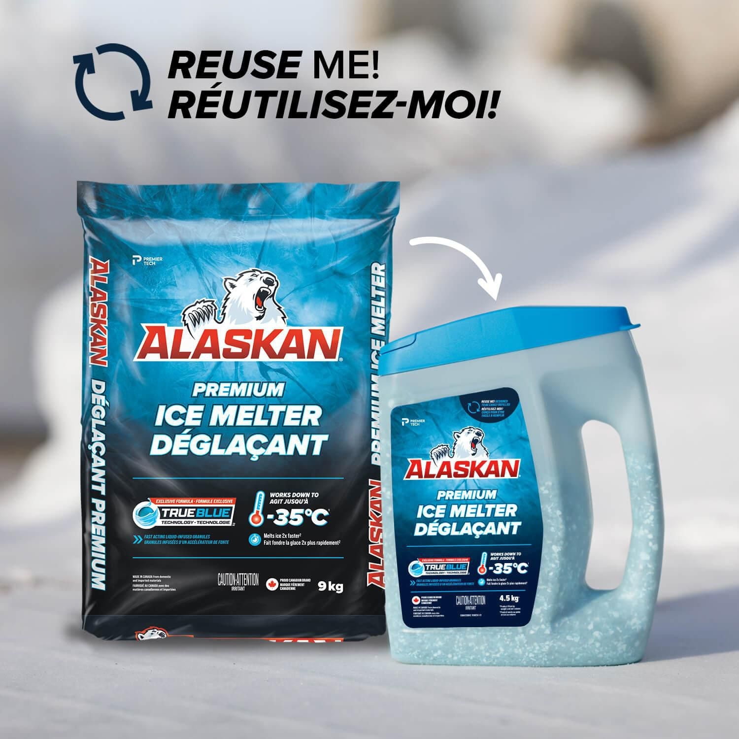 Alaskan® Premium Ice Melter, Unmatched Performance – 4.5 kg, Premium Ice Melter