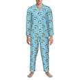 thumbnail image 3 of Salouo Sea Turtle Print Button-Front Long Sleeve Pajama Set for Men, Soft 2Pjs Men's Long Sleeve Sleepwear-Small, 3 of 7