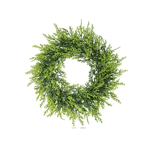 CuiLiyq Large Norfolk Pine Wreath for Front Door, Artificial Christmas Wreaths Faux Pine Needles Green Fake Wreath, for Walls Porches Farmhouse Indoor Outdoor Home Decor