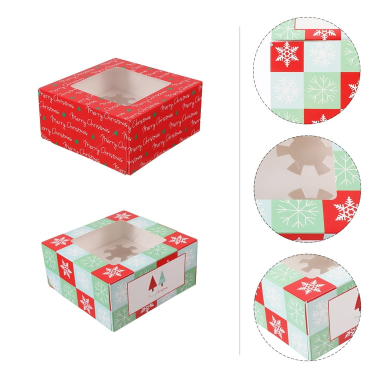 Christmas Cupcake Carrier Box-3 or 4 cavities
