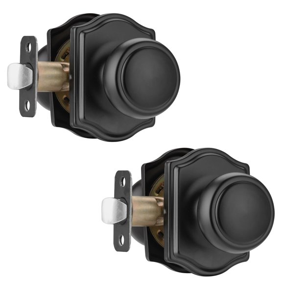 Perillas para puerta NCSEN Camelot, negro mate, paquete de 2