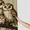 thumbnail image 3 of COMIO Mother Owl and Four Little Owls Shower Curtain Multiple Sizes for Bathroom White, 3 of 6