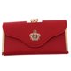 thumbnail image 2 of Monedero de material cuero de Noche con Hebilla de de Diamante Organizador para Tarjetas de Créditos Monedas rojo Colcomx Bolso de embrague de la noche, 2 of 8