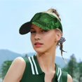 thumbnail image 5 of Sikiie Natural Green Leaves Sun Visor Hat Adjustable Velcro Golf Visor Sports Sunscreen Visor Hat for Outdoor Activities, 5 of 7