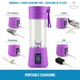 thumbnail image 6 of Zulay Kitchen Portable Blenders for Shakes and Smoothies 13 fl oz/380ml - Purple, 6 of 7