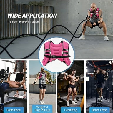 ZELUS Weighted Vest, 6lb/8lb/12lb/16lb/20lb/25lb/30lb Weight Vest with Reflective Stripe for Workout, Strength Training, Running, Fitness, Muscle Building, Weight Loss, Weightlifting