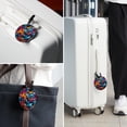 thumbnail image 6 of Graffiti 2pcs PU Leather Round Bag Tags Suitcase Handbag Tags with Privacy Cover and Name ID Tag for Travel Luggage, Handbags, Backpacks, School Bags, 6 of 6