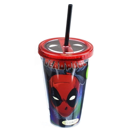 Deadpool Face Mask Tumber with Lid carnival cup water cup