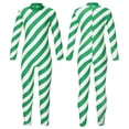 thumbnail image 3 of iiniim Girls Christmas Jumpsuit Long Sleeve Striped Gymnastic Unitard Bodysuit Green 14, 3 of 8