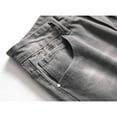 thumbnail image 4 of Fnnxeal Men's Slim-Fit Gray Ripped Jeans - 100% Denim, Knee/Thigh Distressed, Classic 5-Pocket, Size 32, Durable & Breathable for Daily/Street Wear, 4 of 9