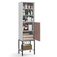 thumbnail image 1 of Costway 57" Bathroom Tall Cabinet with 1 Door and 4 Shelves Freestanding Floor Cabinet White, 1 of 10