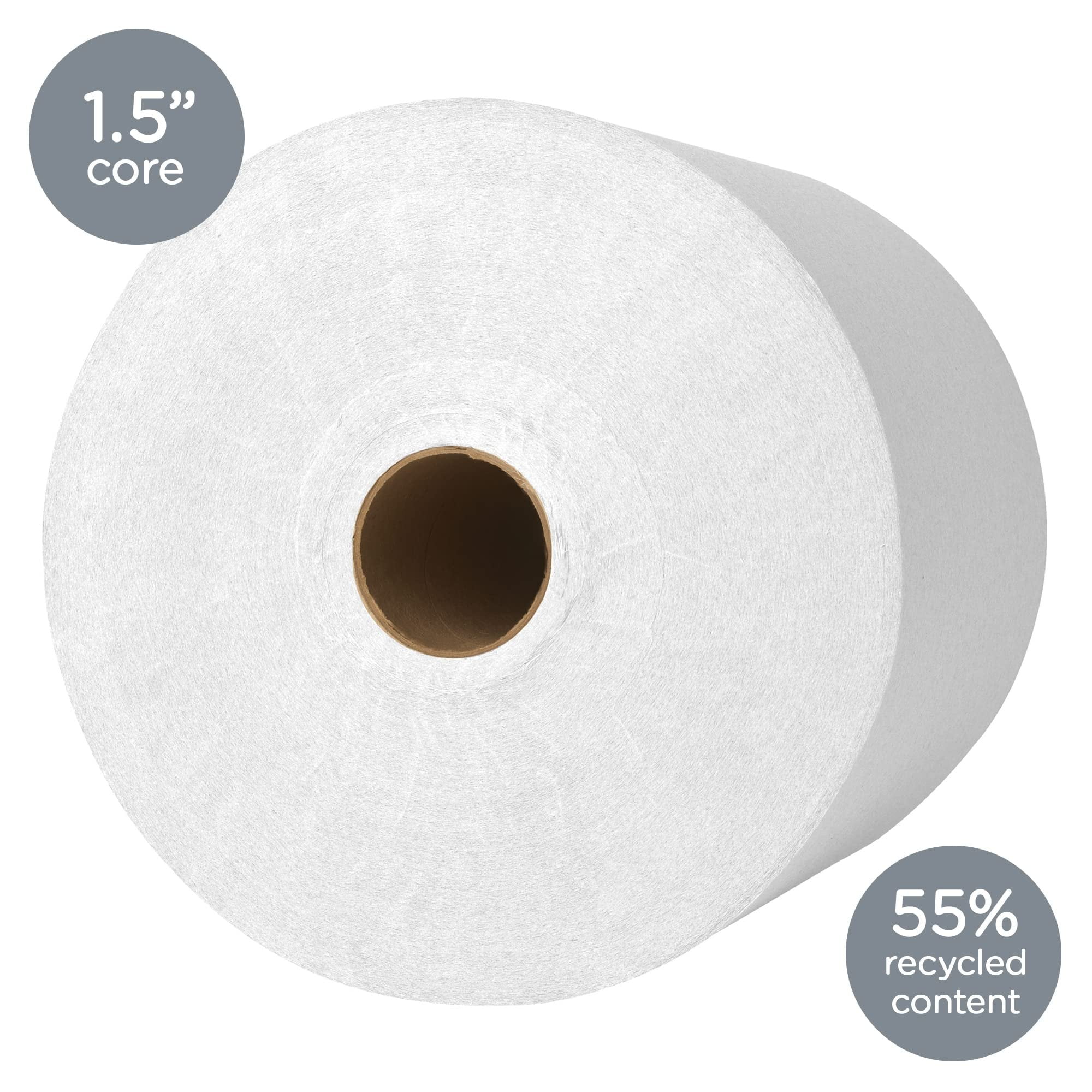 Kimberly-Clark Kleenex Hard Roll Paper Towels - Premium Absorbency, 6 Rolls, White