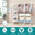 thumbnail image 2 of Organizador de Metal para Ropa, Perchero de Pie Organización, Closet, Perchero de Pie Armario para Ropa con 4 Ganchos, Rack para Ropa Simple Puede Guardar Ropa, Sombrero, Zapato,160 * 36 * 170 cm, 2 of 6