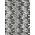 thumbnail image 2 of 10' X 14' Gray Silver And Charcoal Abstract Washable Indoor Outdoor Area Rug, 2 of 5